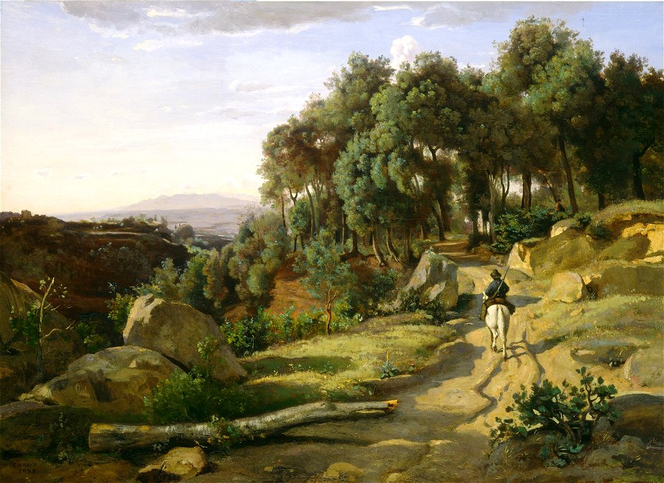 Jean-Baptiste-Camille Corot - Vue près de Volterra (1838)