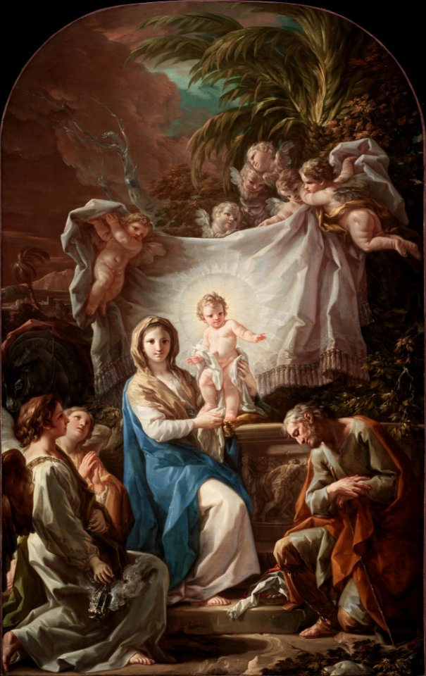 Corrado Giaquinto - Rest on the Flight into Egypt - 77.73 - Detroit Institute of Arts