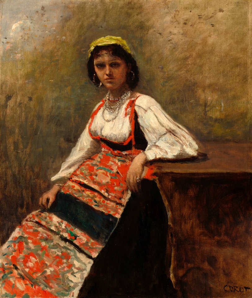 Jean-Baptiste Camille Corot - Fille italienne (ca.1872)
