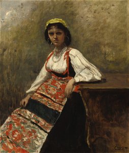 Jean-Baptiste Camille Corot - Fille italienne (ca.1872)