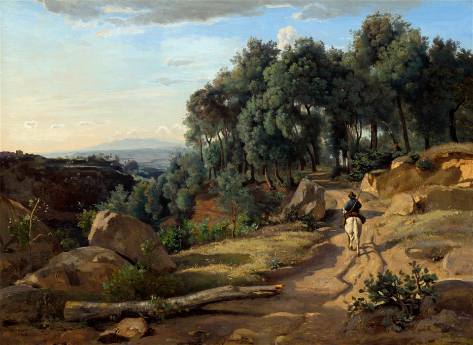 A View near Volterra-1838-Jean-Baptiste-Camille Corot