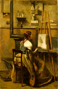 Jean-Baptiste-Camille Corot - Corot's Studio - WGA5303