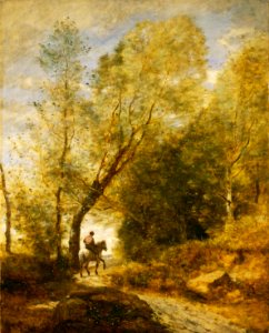 Jean-Baptiste-Camille Corot - La forêt de Coubron (1872). Free illustration for personal and commercial use.