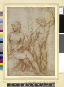 Correggio - A seated goddess and a standing god, 1957,1214.1