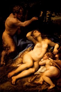 Correggio - Venus and Cupid with a Satyr - WGA05346