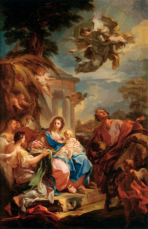 Corrado Giaquinto - Rest on the Flight into Egypt - WGA8960