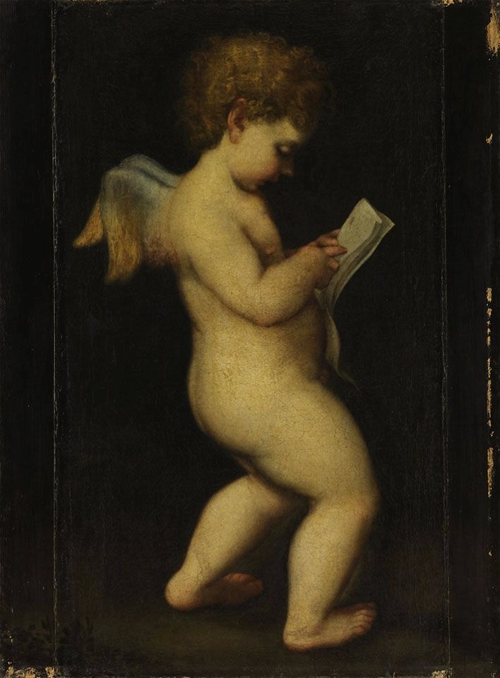 Correggio (Antonio Allegri) (Nachfolger) - Lesender Amor - 459 - Bavarian State Painting Collections