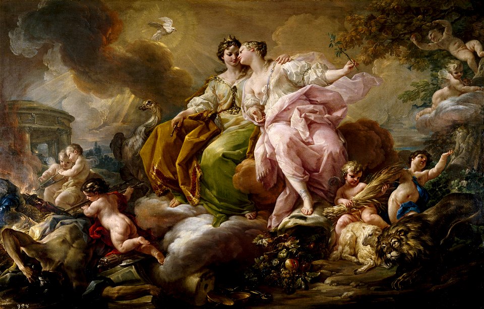 Corrado Giaquinto - Allegories of Justice and Peace, 1754