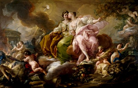 Corrado Giaquinto - Allegories of Justice and Peace, 1754