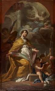 Corrado Giaquinto - Bishop Saint in Prayer - y1993-154 - Princeton University Art Museum