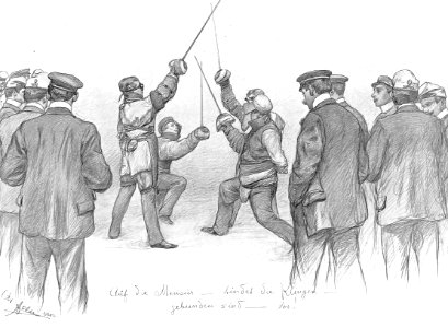 Corpsleben 46 Auf die Mensur