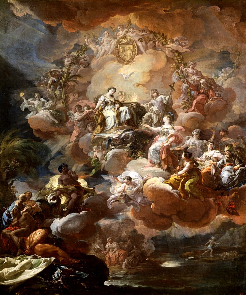 Corrado Giaquinto - Spain Pays Homage to Religion and to the Church, 1759