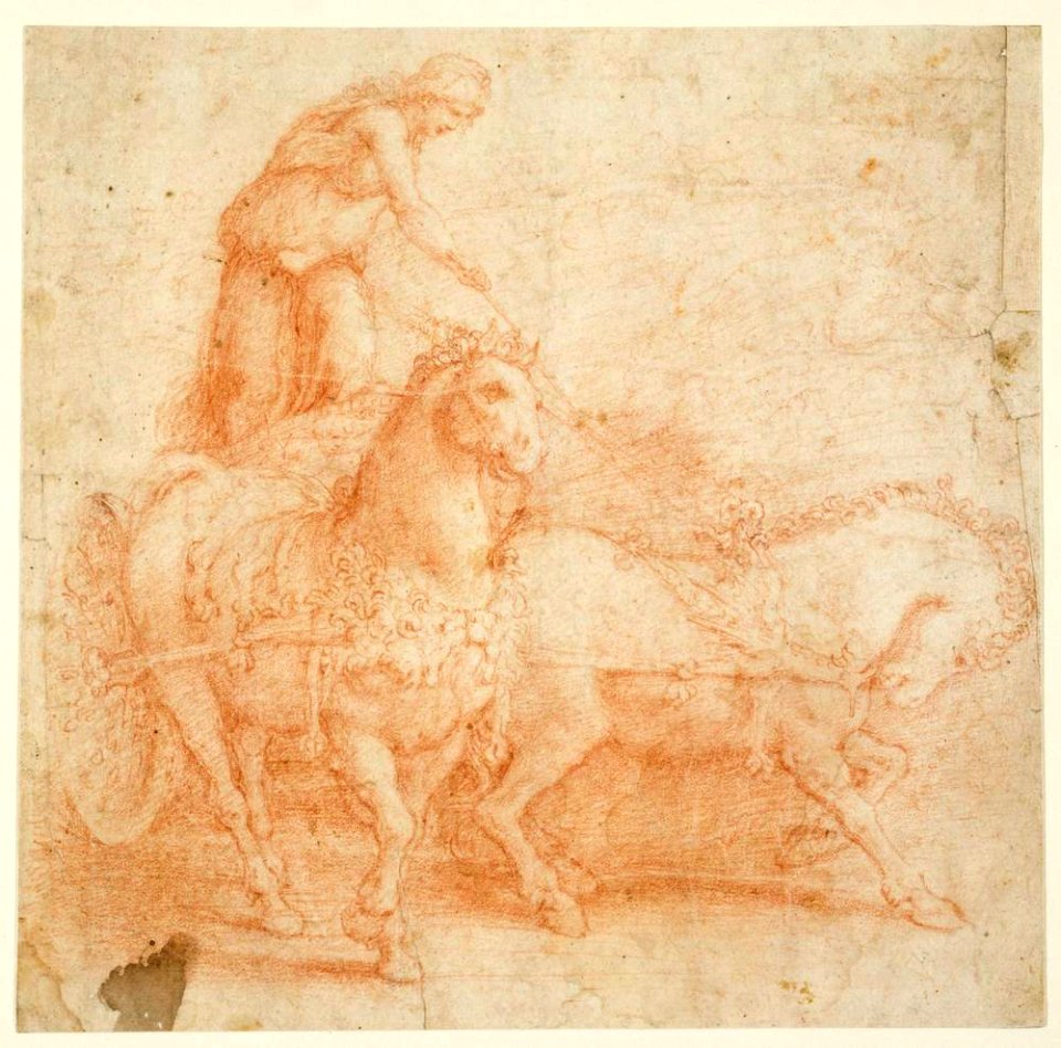 Correggio - Frau, die einen Triumphwagen lenkt (Das Seelengespann), C 1896-31