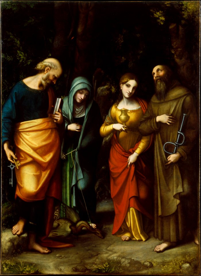 Correggio-Saints Peter, Martha, Mary Magdalen, and Leonard