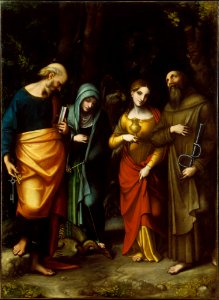 Correggio-Saints Peter, Martha, Mary Magdalen, and Leonard