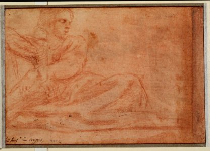 Correggio - Seated figure to the right, ca. 1523, 4110