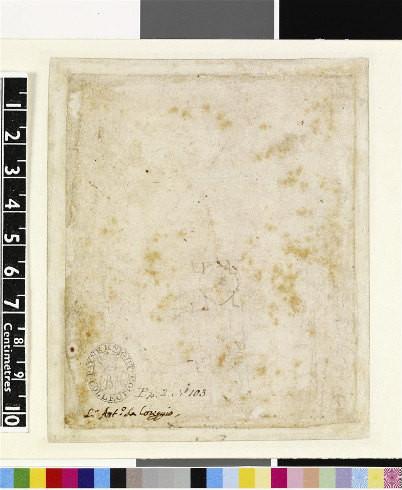 Correggio - Verso Plan of a square building, Pp,2.103