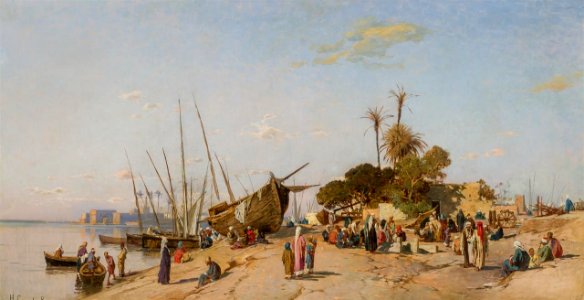Arrival at the Port by Hermann Corrodi