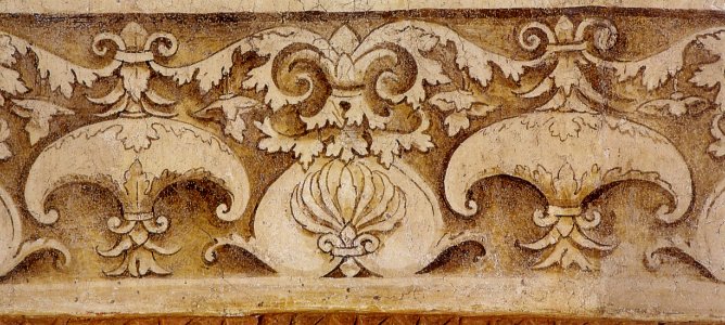 Correggio, cappella funeraria del mantegna, fregio