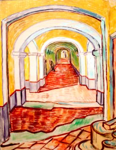 Corridor of Saint-Paul Asylum in Saint-Rémy - My Dream