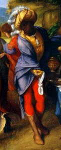 Correggio, adorazione dei magi, dettaglio 3