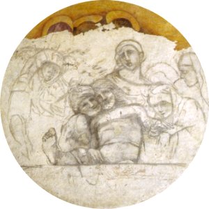 Correggio, deposizione di sant'andrea, sinopia