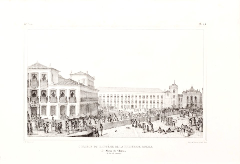 Cortége du baptême de la princesse royale Da. Maria da Gloria, (à Rio de Janeiro), da Coleção Brasiliana Iconográfica