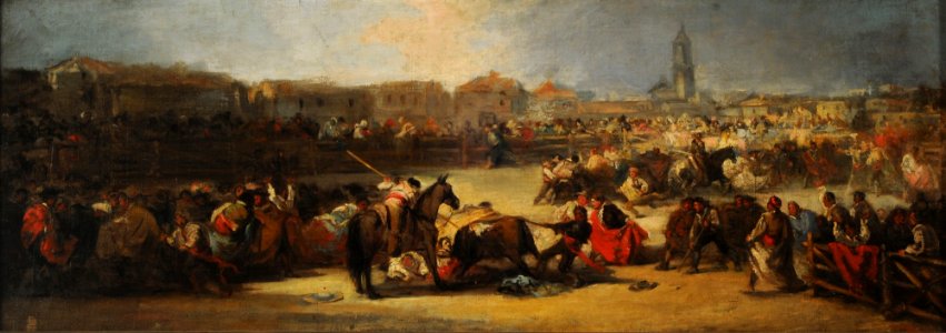 Corrida de toros en un pueblo - Eugenio Lucas Velázquez