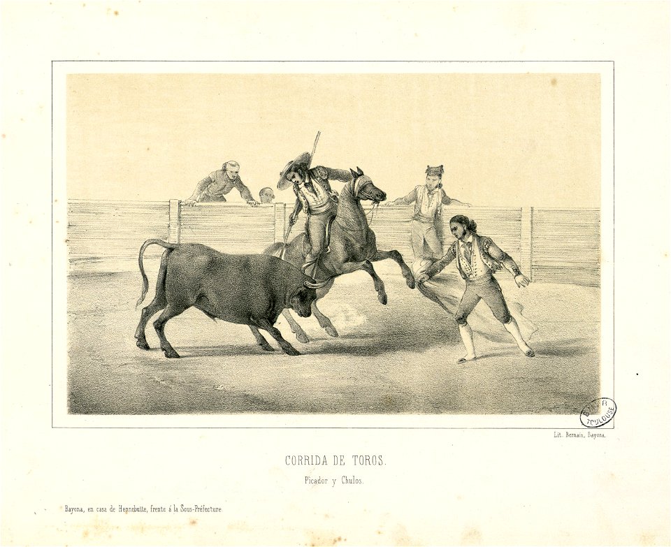 Corrida de toros - Picador y Chulos - Fonds Ancely - B315556101 A HENNEBUTTE 1 2 075