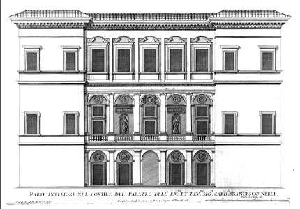Cortile del Palazzo Mattei Albani Del Drago by Giovanni Battista Falda