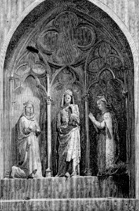 Cosenza – Monumento ad Isabella d’Aragona nella Cattedrale (xilografia)