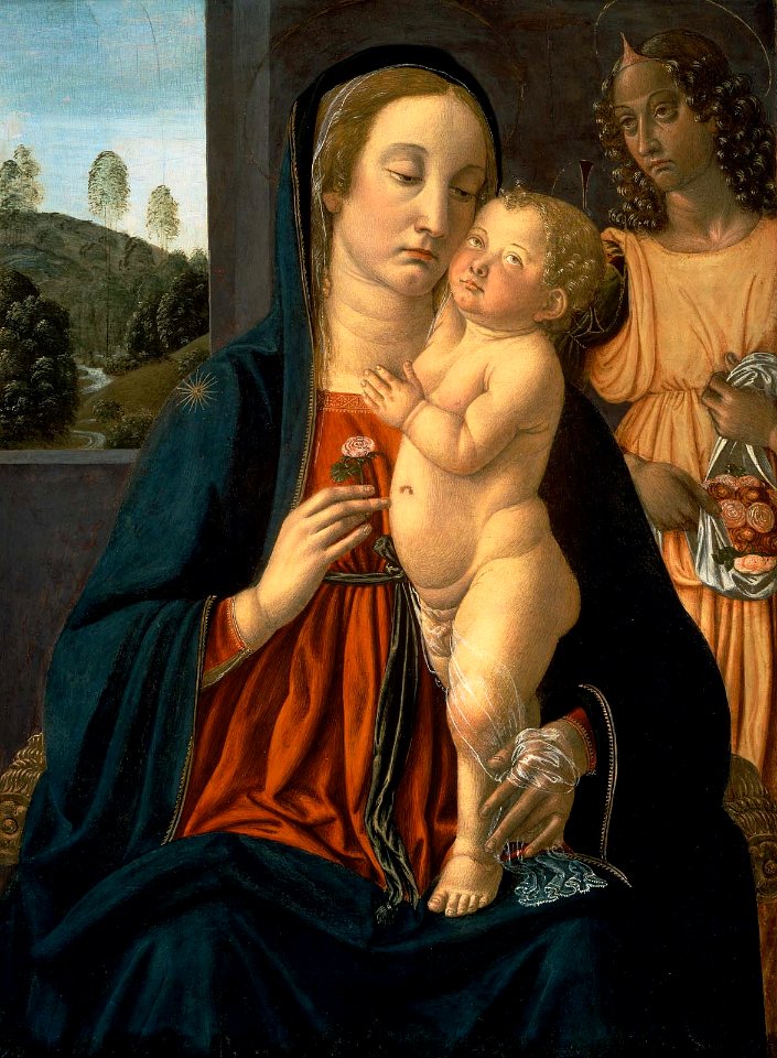 Cosimo Rosselli - Virgin and Child with an Angel - 64.2077 - Museum of Fine Arts