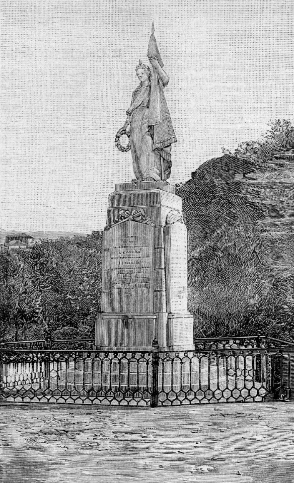 Cosenza – Statua della Libertà in memoria dei Bandiera e compagni (xilografia)