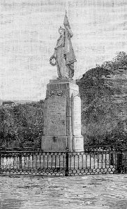 Cosenza – Statua della Libertà in memoria dei Bandiera e compagni (xilografia)