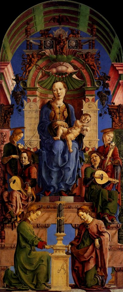 Cosmè Tura - Madonna with the Child Enthroned (panel from the Roverella Polyptych) - WGA23115