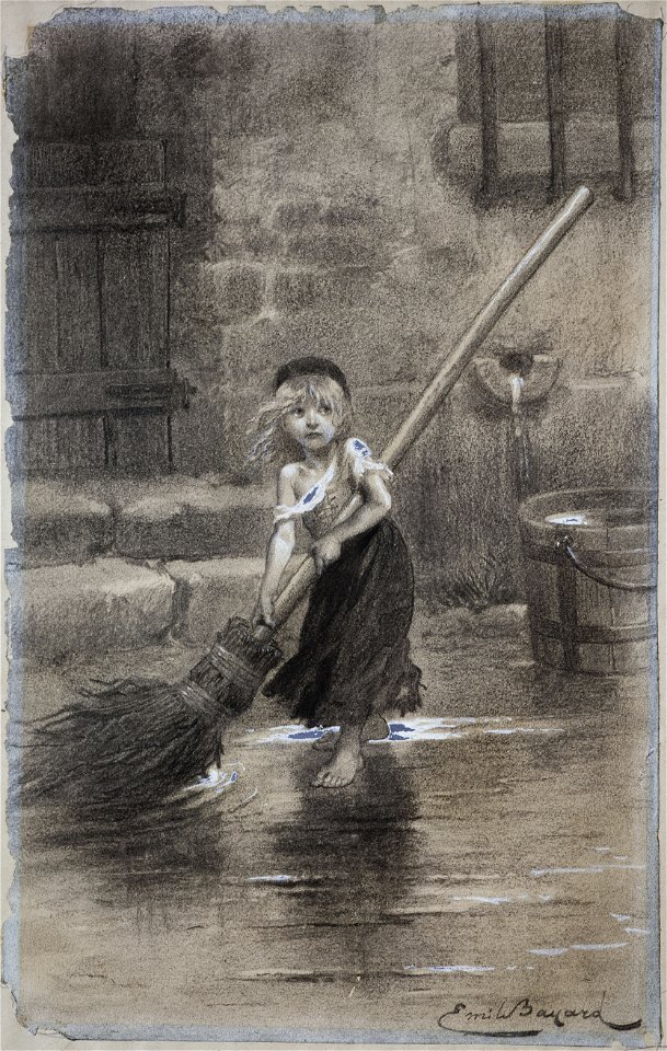 Cosette-sweeping-les-miserables-emile-bayard-1862