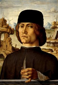 Francesco del Cossa - Portrait of a Man - WGA5392. Free illustration for personal and commercial use.