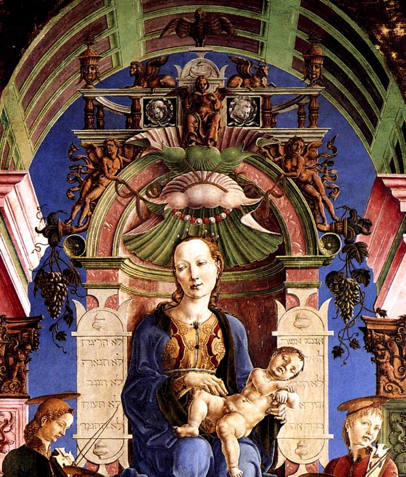 Cosmè Tura - Madonna with the Child Enthroned (detail) - WGA23116