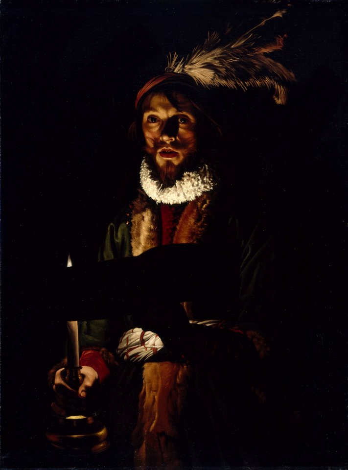 Adam de Coster - A Man Singing by Candlelight