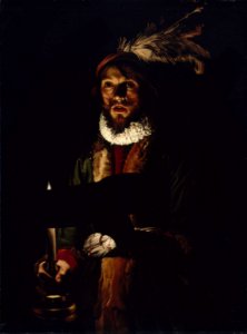 Adam de Coster - A Man Singing by Candlelight