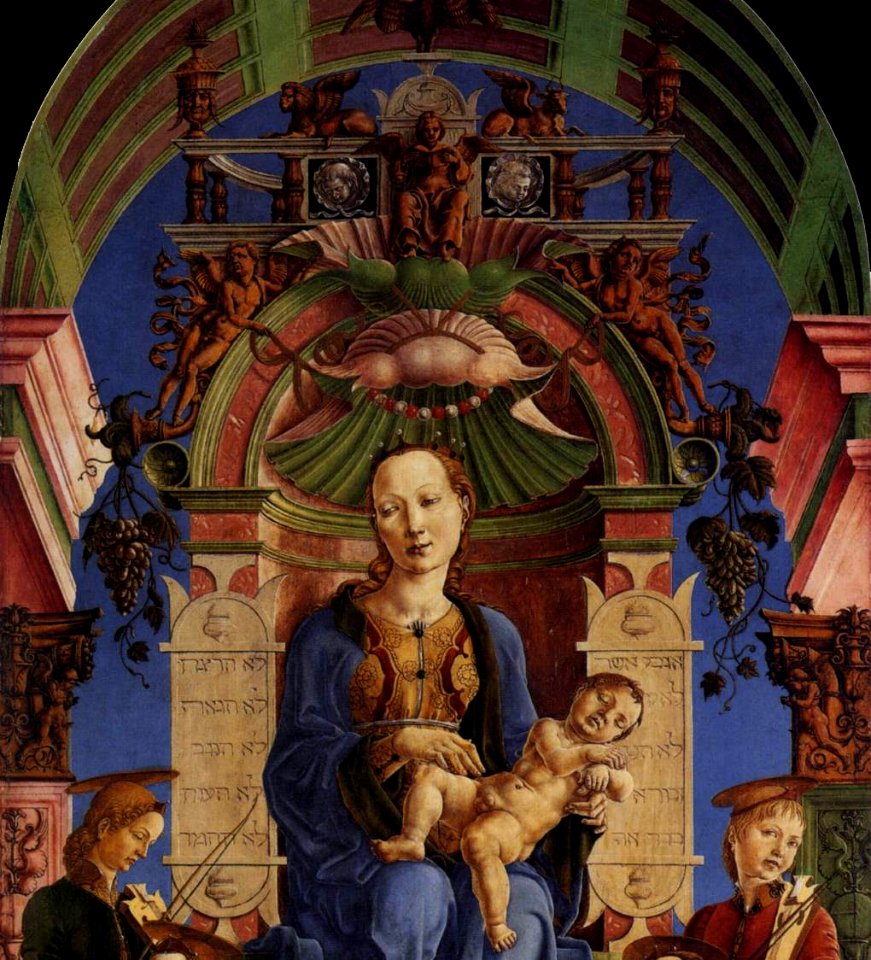 Cosmè Tura - Madonna with the Child Enthroned (detail) - WGA23117