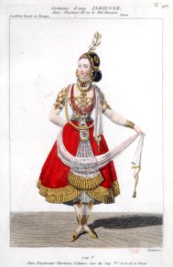 Costume design for an indian in Gustave III by Auber 1833 - Gallica
