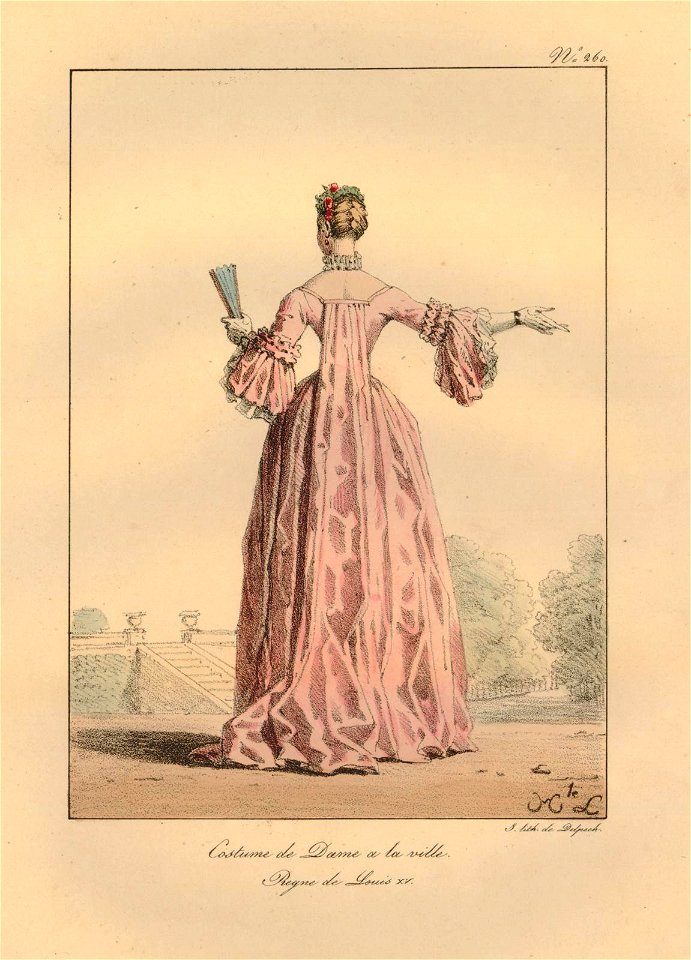 Costume de Dame a la ville - Regne de Louis XV (BM 1887,0311.8 1)