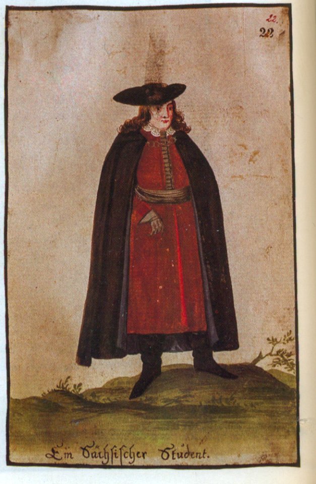 Costume of a Saxon student in Transylvania