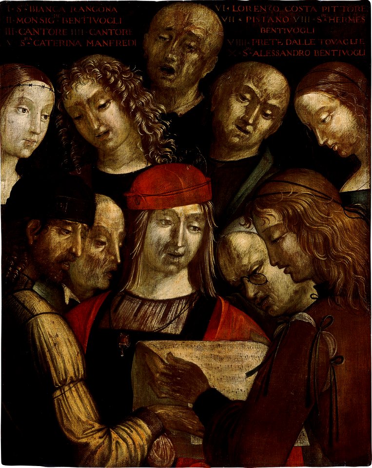 Lorenzo Costa - La famiglia Bentivoglio (Museu Nacional d'Art de Catalunya)