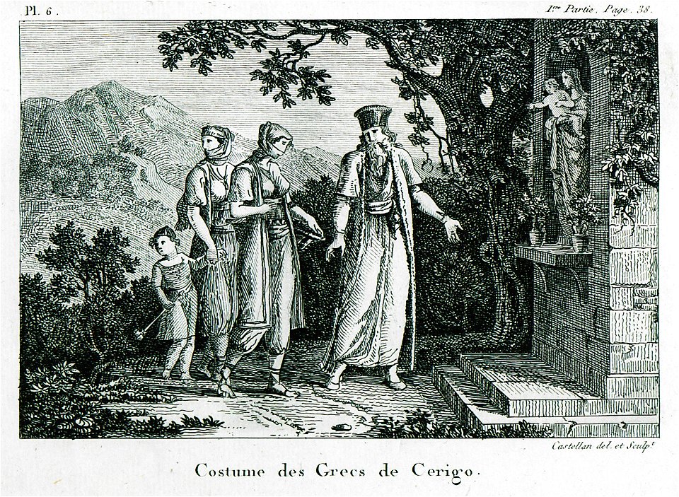Costume de Grecs de Cerigo - Castellan Antoine-laurent - 1808