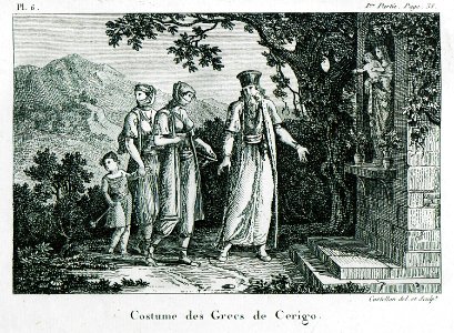 Costume de Grecs de Cerigo - Castellan Antoine-laurent - 1808