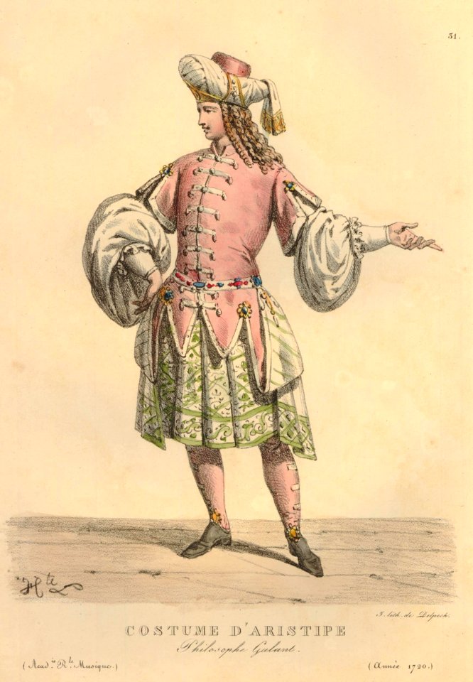 Costume d'Aristipe - Philosophe Galant (BM 1871,1209.2542)