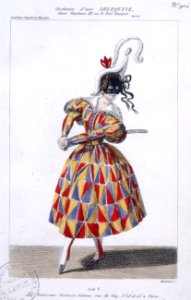 Costume d'une Arlequine in Gustave III by Auber 1833 - Gallica