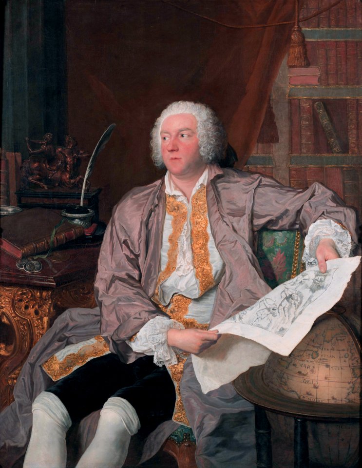 Count Carl Gustaf Tessin, by Jacques-André-Joseph Aved